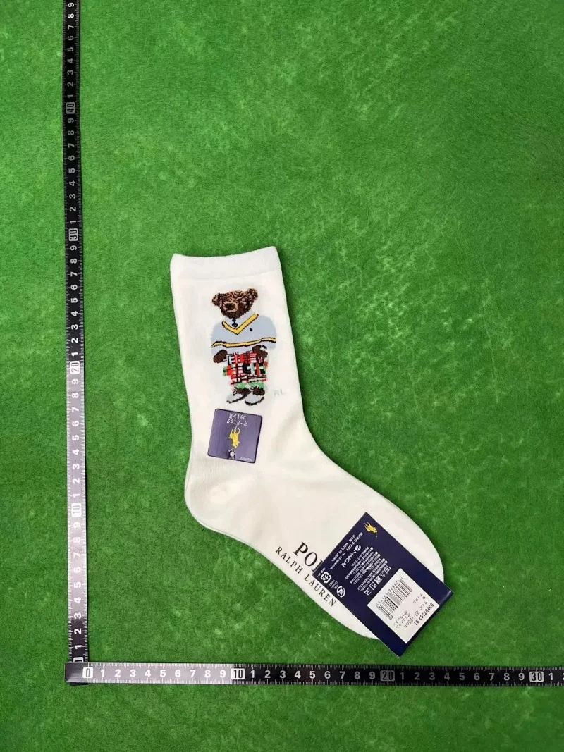 Zdjęcie QC 4 z 6 — Chanel Logo Ankle Socks, Ami Heart Socks, Ralph Lauren Polo Bear Socks Collection [25 styles]