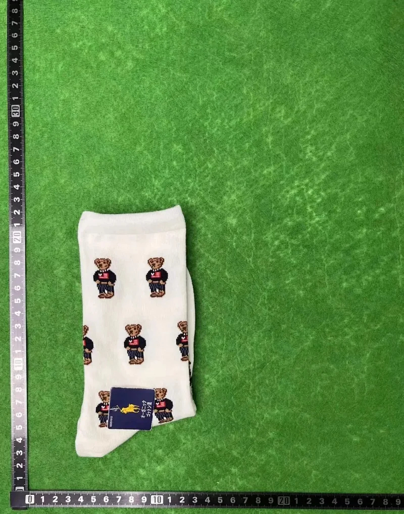 Zdjęcie QC 3 z 6 — Chanel Logo Ankle Socks, Ami Heart Socks, Ralph Lauren Polo Bear Socks Collection [25 styles]