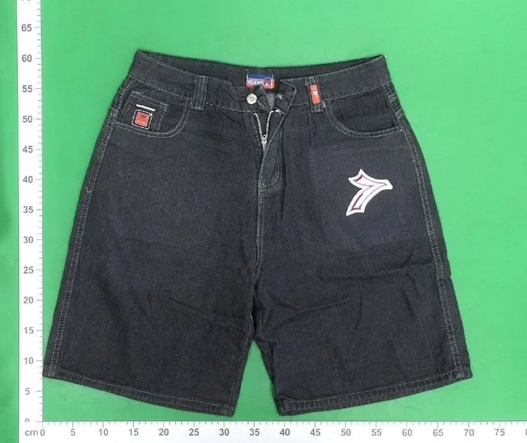 Zdjęcie QC 4 z 4 — JNCO Jeans Flame Embroidery Denim Shorts [40 styles]