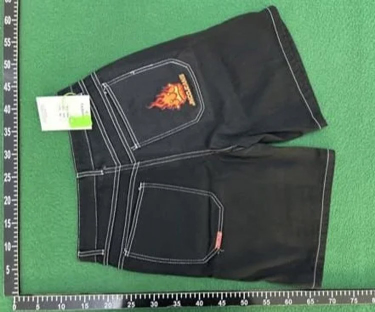 Zdjęcie QC 3 z 4 — JNCO Jeans Flame Embroidery Denim Shorts [40 styles]