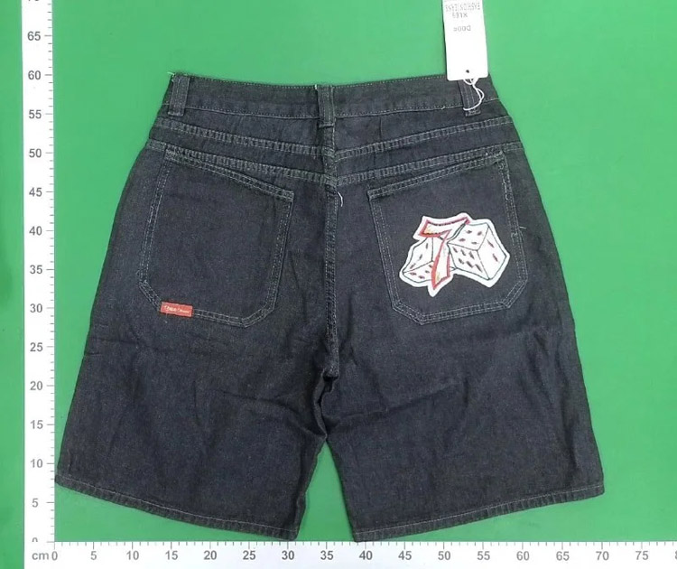Zdjęcie QC 1 z 4 — JNCO Jeans Flame Embroidery Denim Shorts [40 styles]