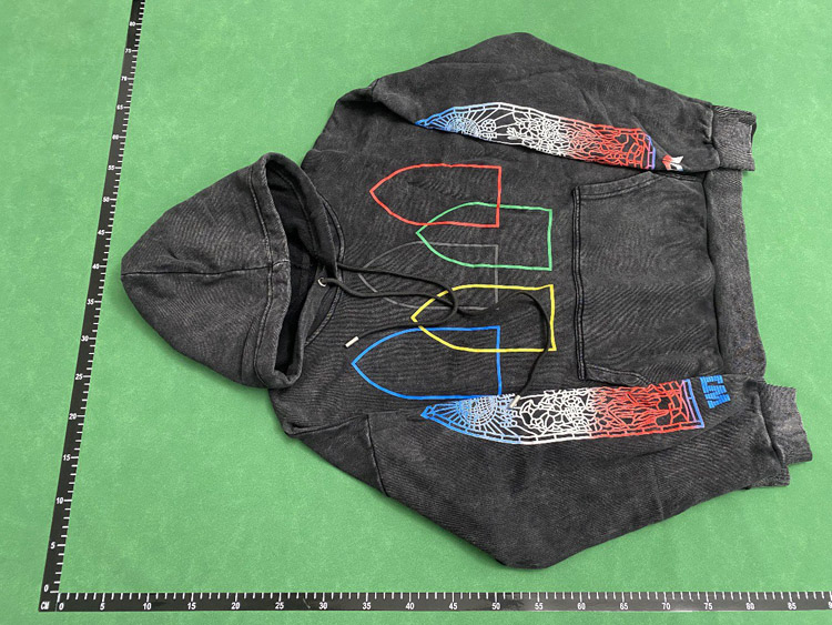 Zdjęcie QC 4 z 4 — Flame Stained-Glass Graphic Hoodie [21 styles]