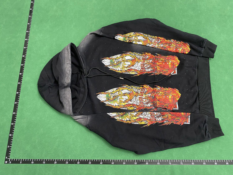 Zdjęcie QC 3 z 4 — Flame Stained-Glass Graphic Hoodie [21 styles]