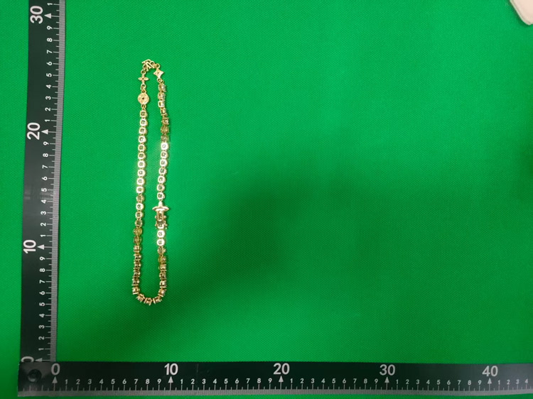 Zdjęcie QC 3 z 3 — Louis Vuitton Monogram World Tour Crystal-Embellished Bracelet